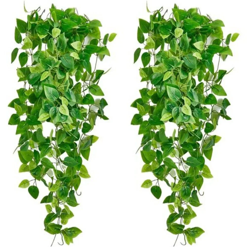 Artificial hanging plants vines fake ivy garlands greenery wall home decor set